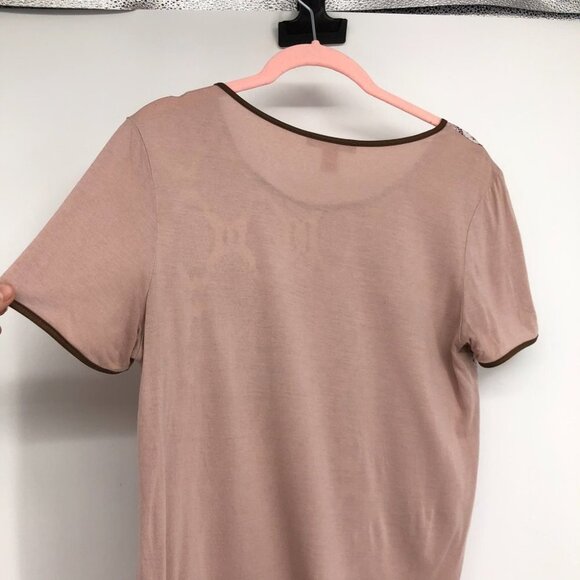 Joe Fresh pale  pink brown snakeskin print pocket t-shirt - Picture 6 of 14